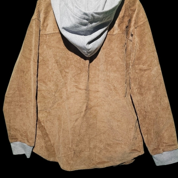 Original Use Mens Tan Corduroy Jacket with Gray Accents Size Medium EUC - Picture 2 of 4
